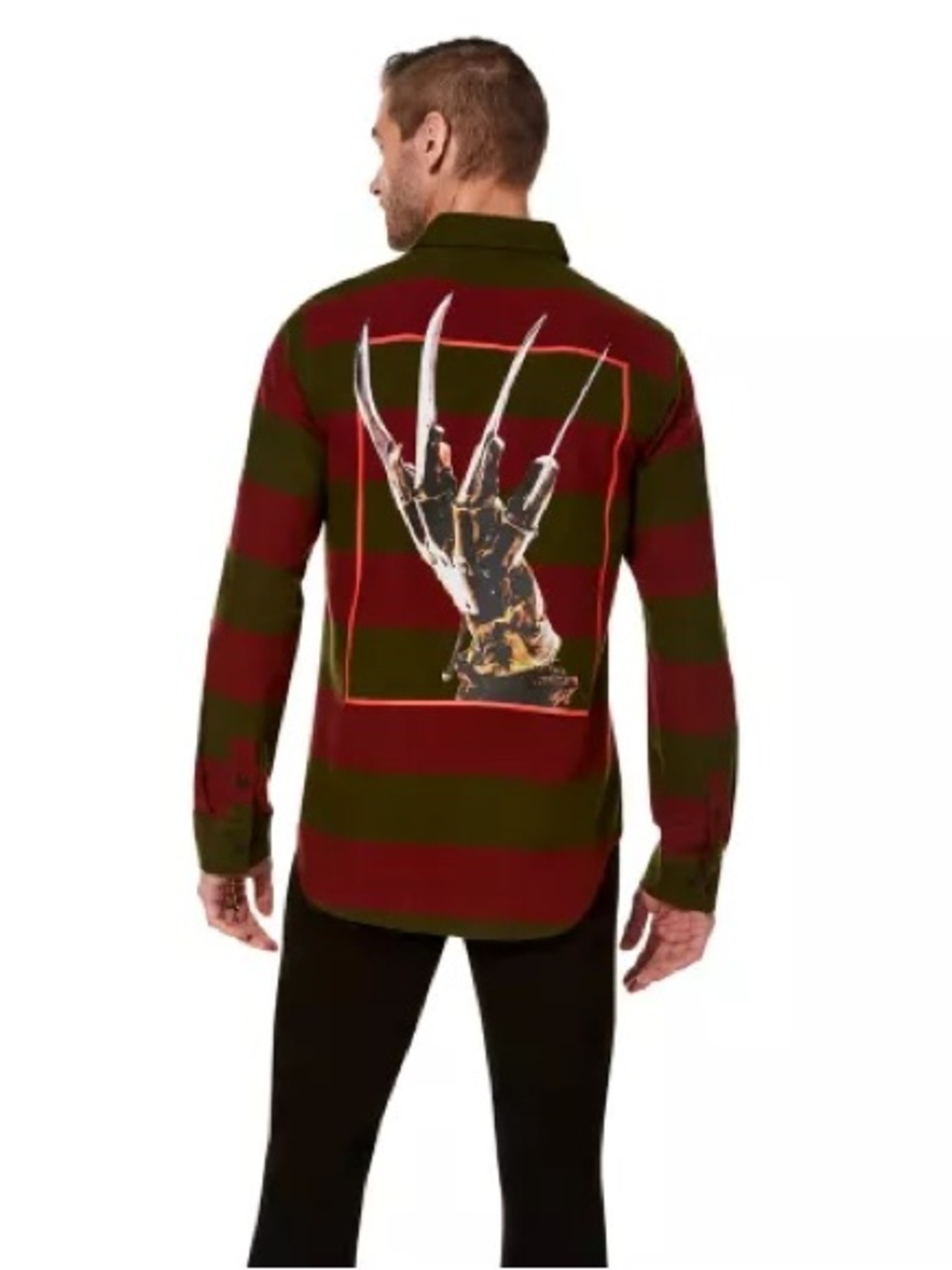 Freddy Krueger Claw Flannel Shirt - A Nightmare on Elm Street Sz Small Unisex